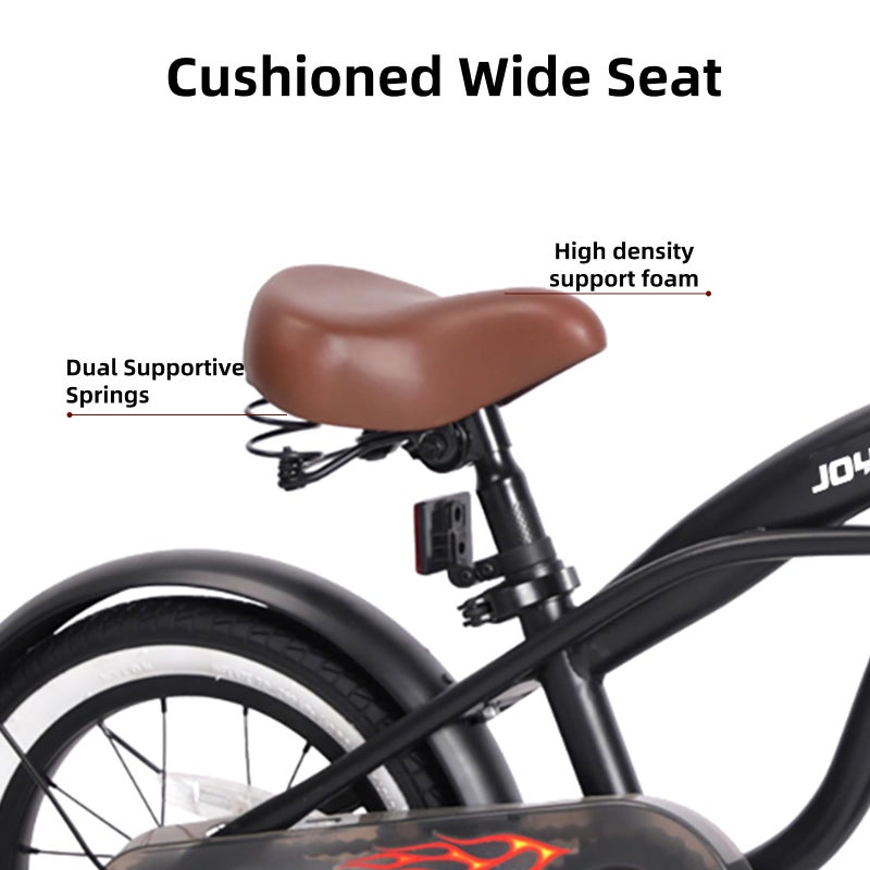 JOYSTAR 14 Inch Kids Bike with Training Wheels for Ages 3-5 Years Old Girls Boys Bikes Toddler Bike Beach Cruiser Kids Bicycle Black - Image 4